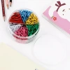 Wholesale of rubber-coated colored paper clips, box-packed office stationery, document pins, circular pins, and plastic paper clips details Picture
